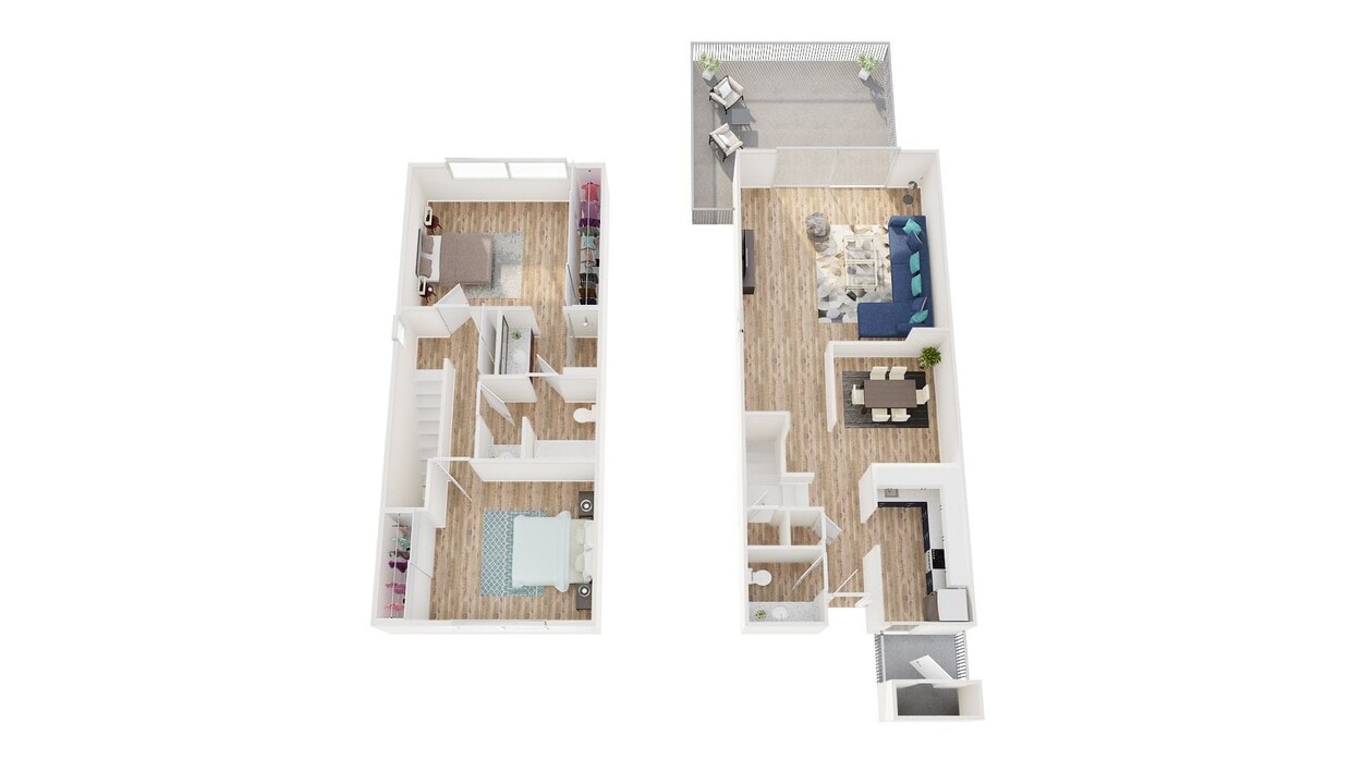 Floor Plan - 2x2 Townhouse