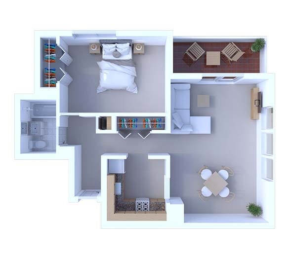 Floor Plan - 1 Bedroom Floor Plan A5