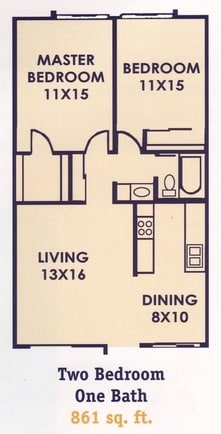 2BR/1BA - 2X1PWDg