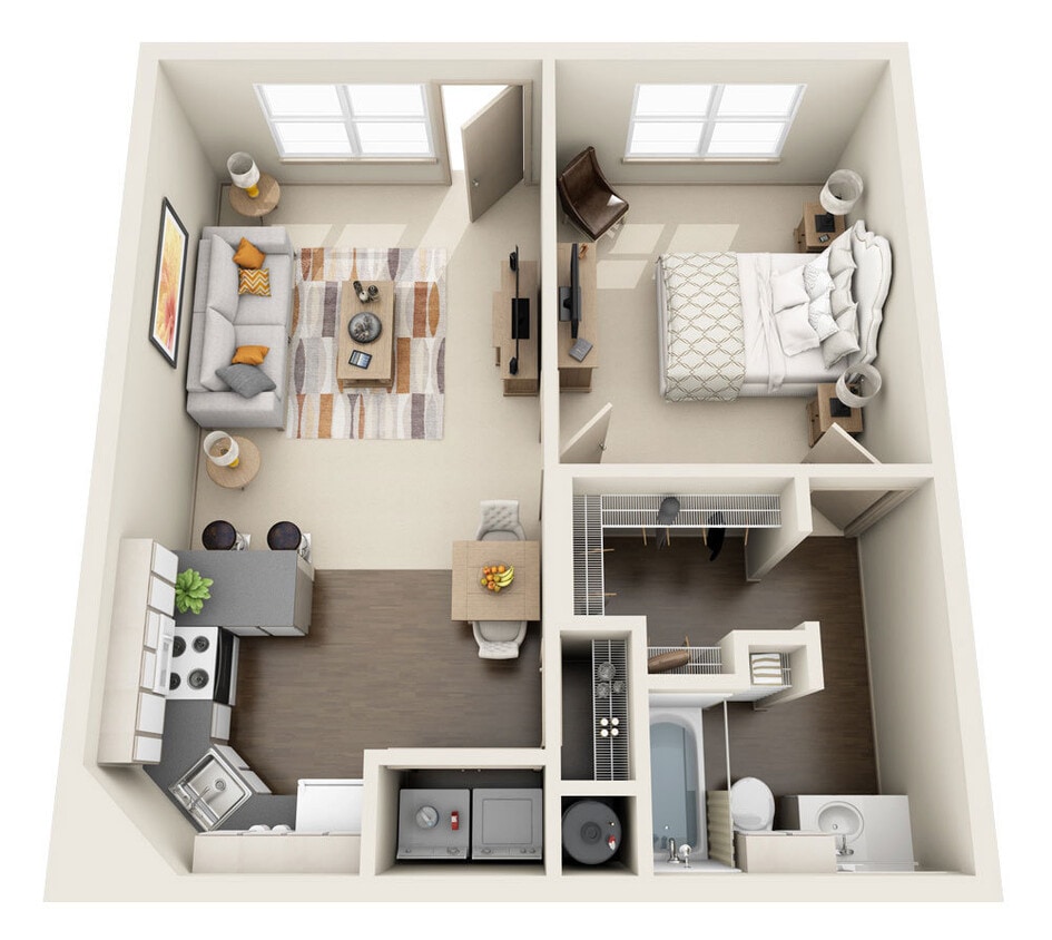 Timberlinks At Denton - A2 - 1 Beds - 1 Baths - 665 Sq. ft. - A2