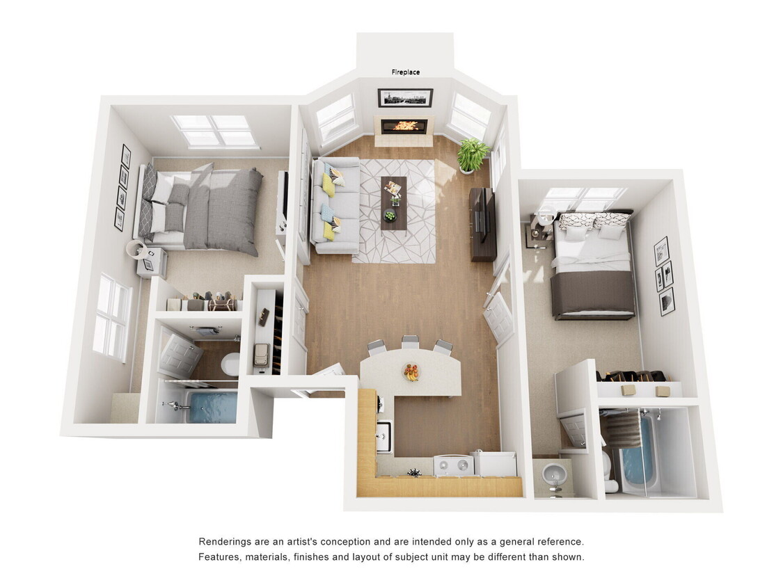 Floor Plan - 2x2 Furn