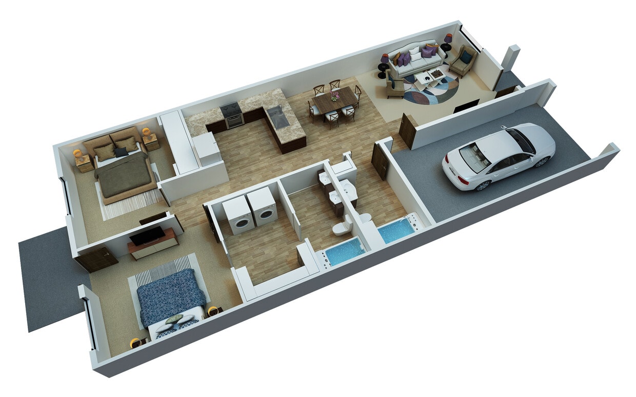 Floor Plan - 2 Bedroom 1 Bathroom