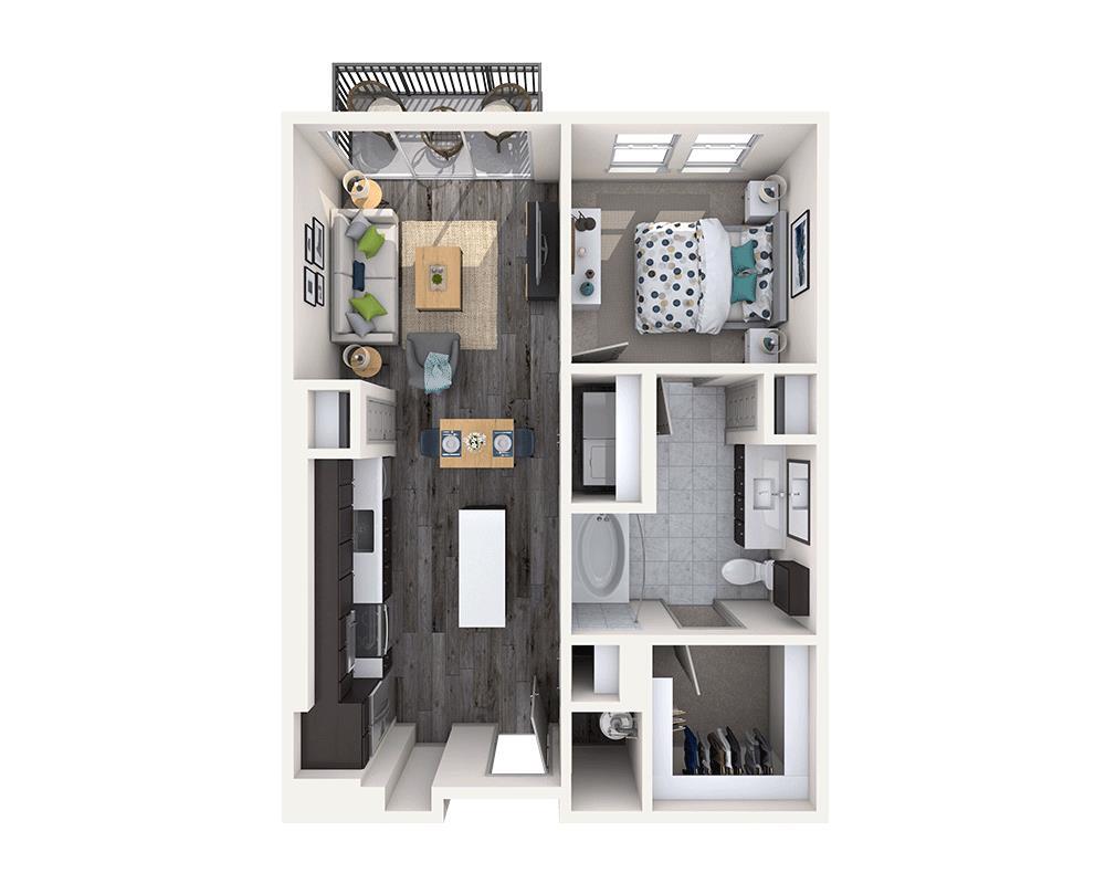 Floor Plan - One Bedroom A1D