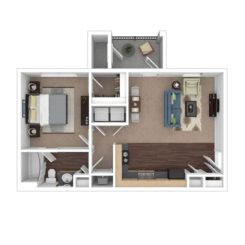 Floor Plan - The Catherine - 1x1