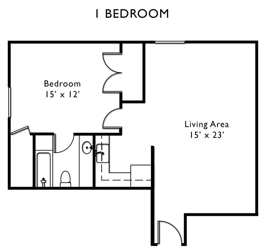 Floor Plan - 1 Bedroom