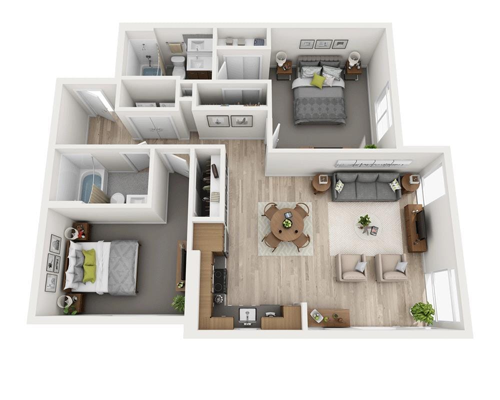 Floor Plan - Two Bedroom B2F-CL2
