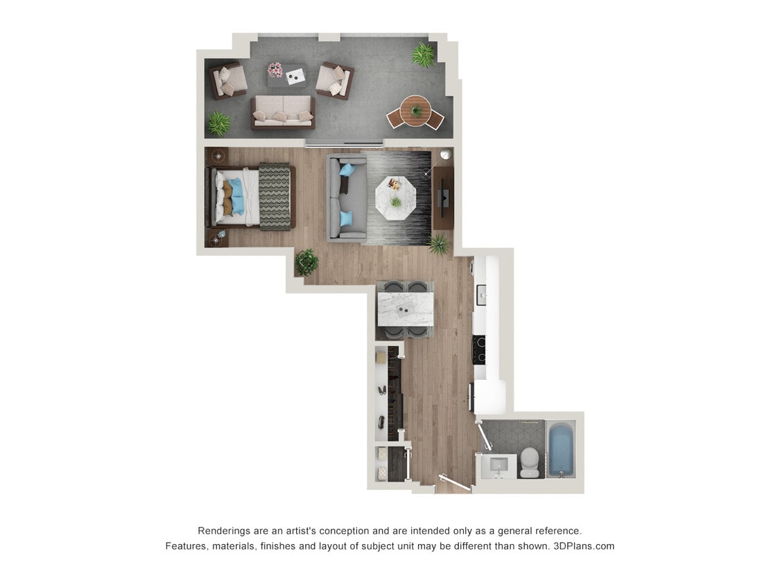 Floor Plan - Studio - 503 sqft