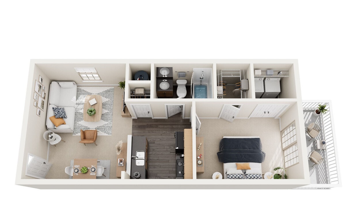 Floor Plan - 1 Bedroom