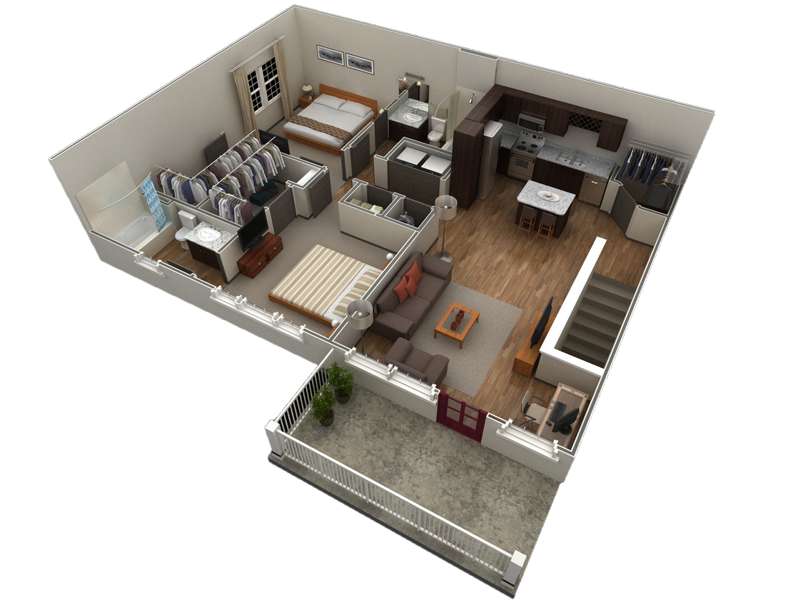 Floor Plan - 2 BR Designer Overlook