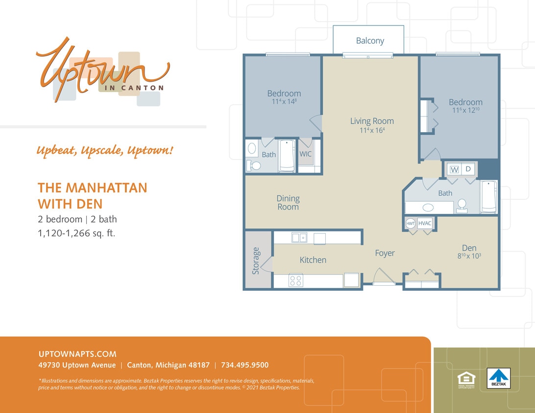 Floor Plan - The Manhattan with Den