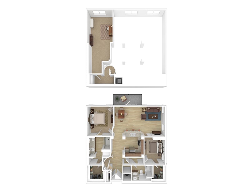 Floor Plan - 2 Bedroom - 1461