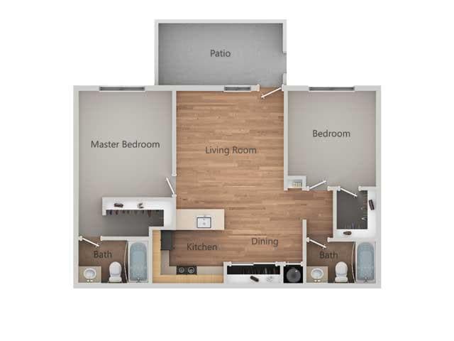 Floor Plan - 2X2