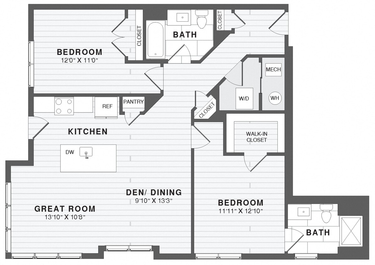 Floor Plan - 2 Bed/2 Bath-B5