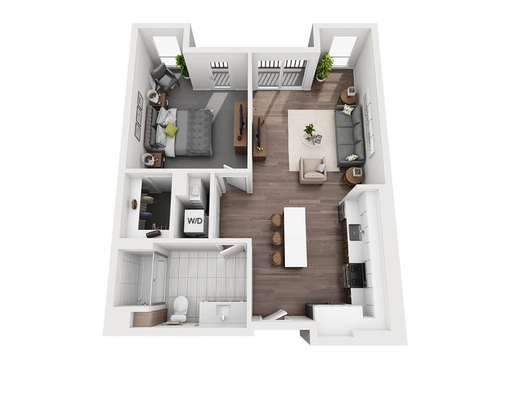 Floor Plan - One Bedroom A1E