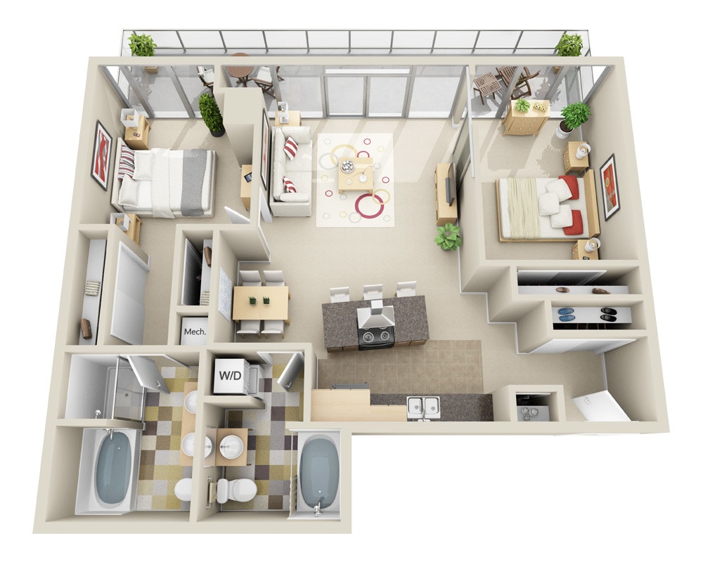 Floor Plan - Midrise B2P