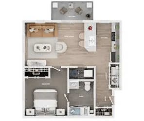 Floor Plan - One Bedroom, One Bath A