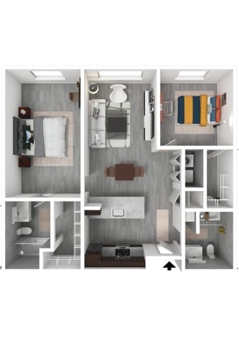 Floor Plan - 2 Bedroom A Deluxe