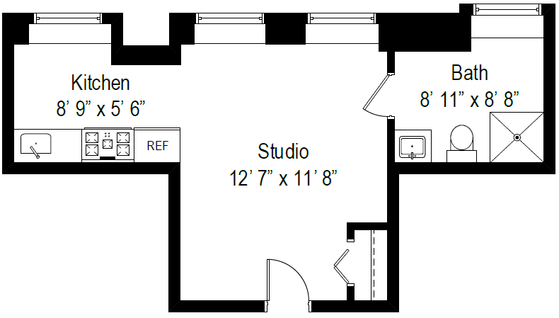 Floor Plan - Studio - Style D