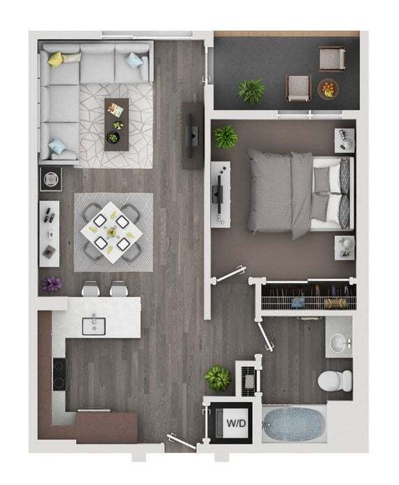 Floor Plan - 1/1 Standard