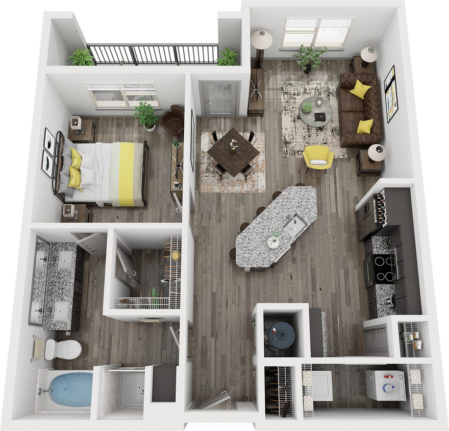 Cue Galatyn Station - A1H Floor Plan - A1H