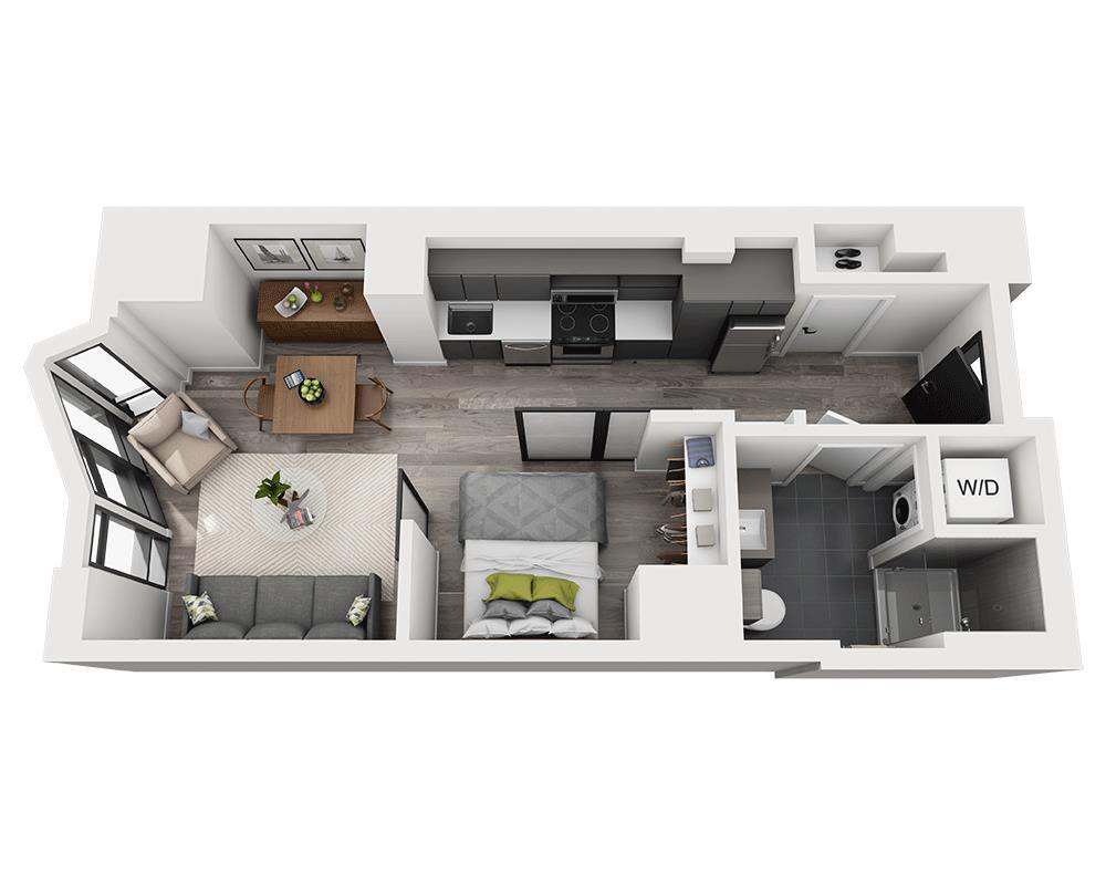 Floor Plan - Studio E1Z