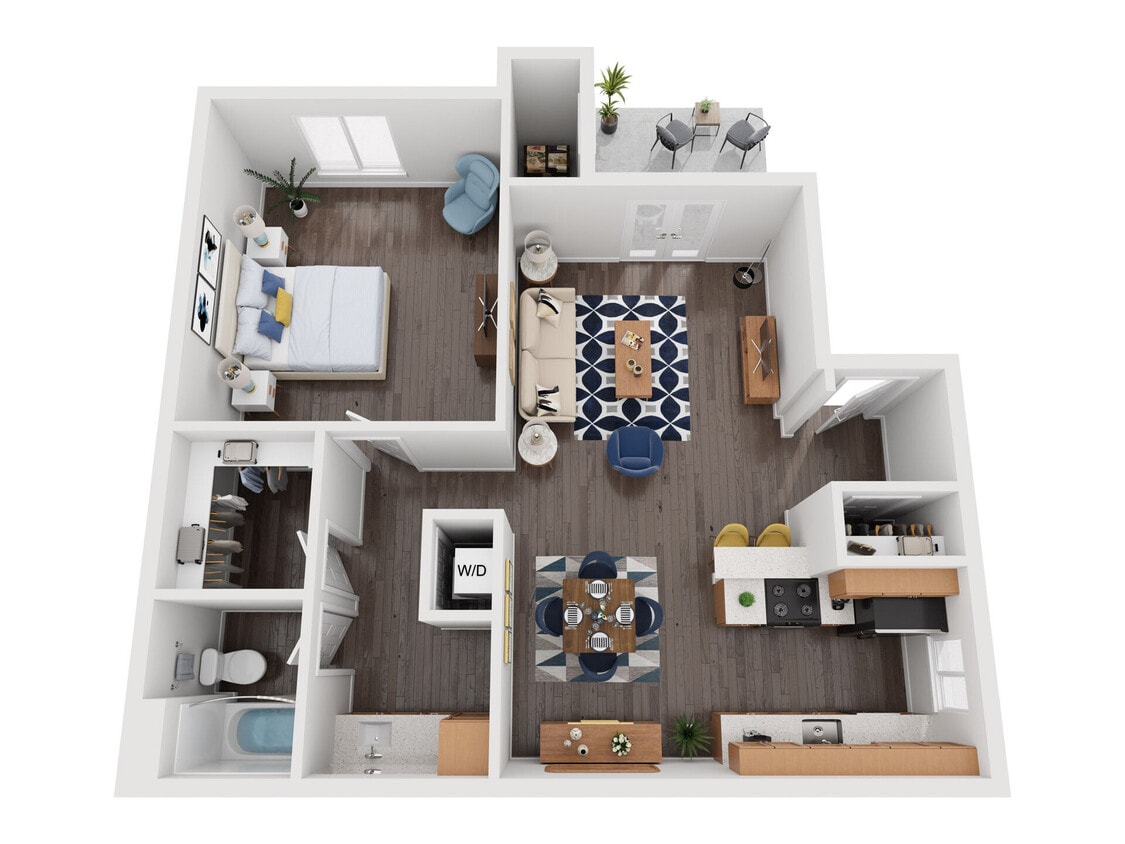 Floor Plan - 1x1 Classic