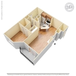 1BR/1BA - 1 Bed 1 Bath 852 SqFt (769 Net)