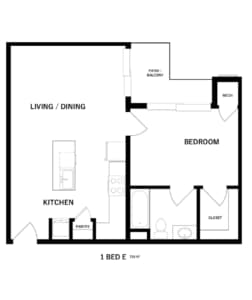 Floor Plan - 1B1B-720