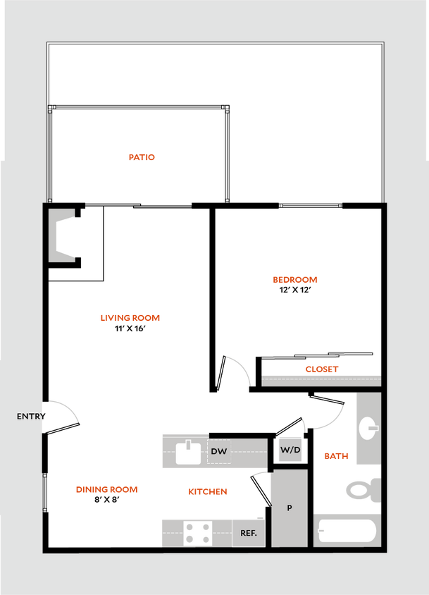 Floor Plan - North 1BR
