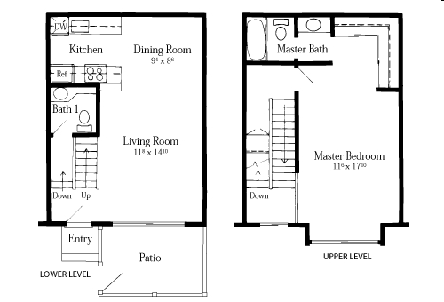 1BR/1.5BA - Gardenia