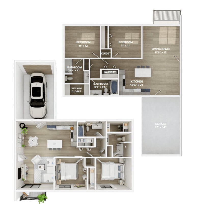 Floor Plan - Beckham 2A
