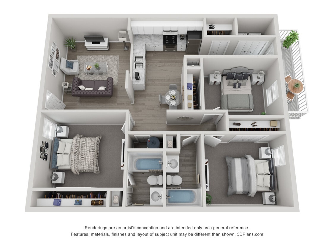 Floor Plan - 3 x 2 Standard - Call For Availability