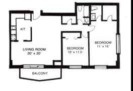 F - 2 Bedroom High Rise
