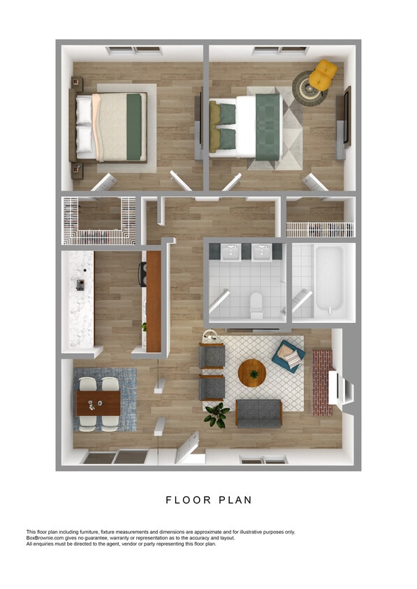 Floor Plan - 2/1 Luxe