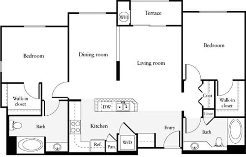 Floor Plan - 2 Bedrooms B