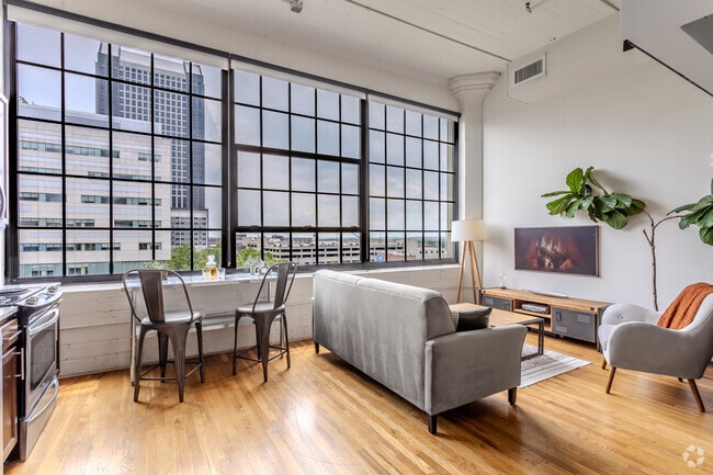 1BR, 1BA - A Loft - Living Space - The Julian