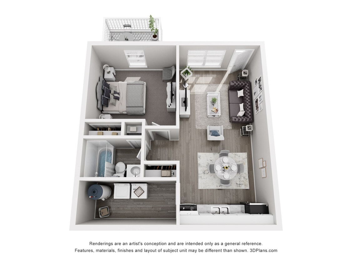Floor Plan - 1x1 Standard- Call For Availability