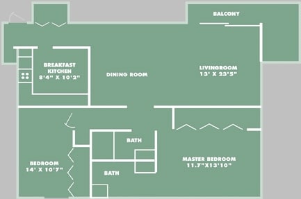 2BR/2BA - Cherry