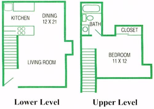 Floor Plan - Classic One Bedroom Apartment Home