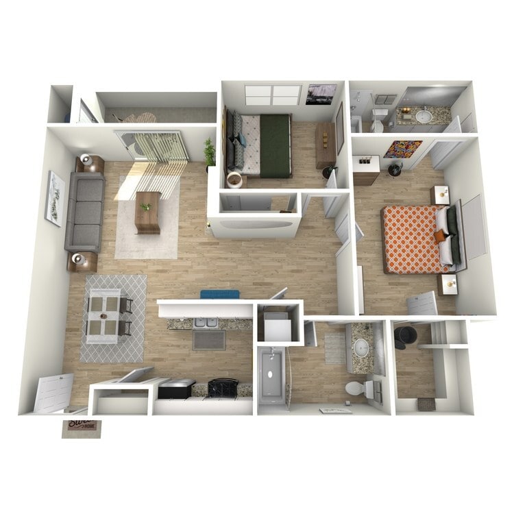 Overhead_808698.jpg - 2 Bed / 2 Bath Side by Side