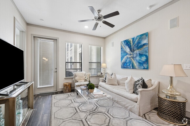 B2 2BR, 2BA - 1,117SF - Living Room - The Hamilton