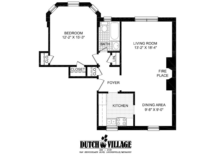 1 Bedroom, 1 Bath - L