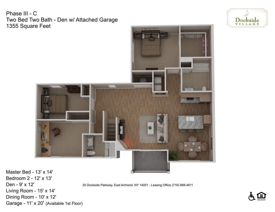 Floor Plan - 2C/DEN