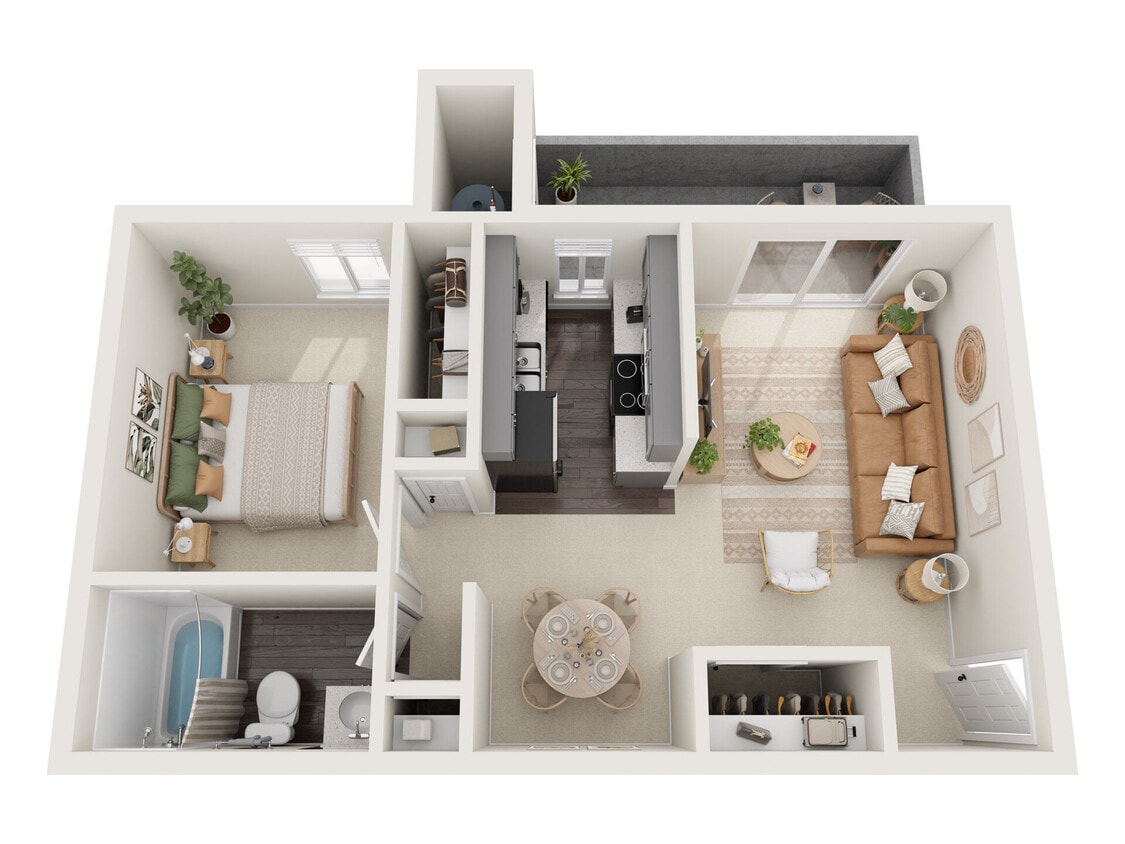 Floor Plan - 1x1 Reno