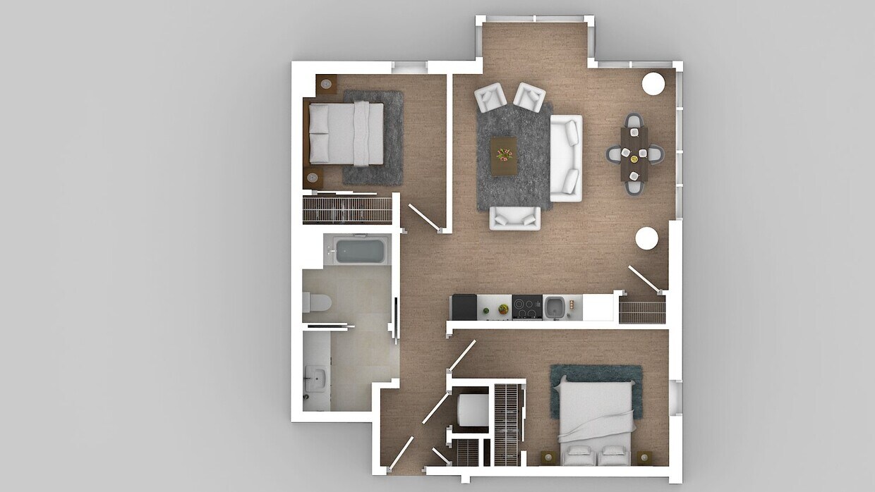 Floor Plan - 2x1