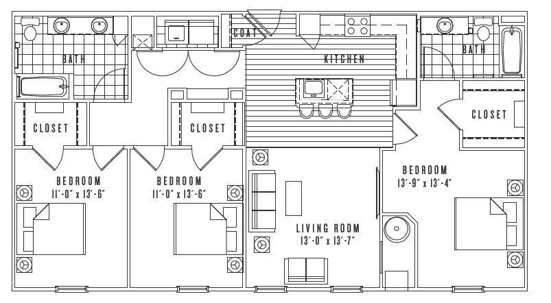 C2 floor plan New Village at Patchogue - C2