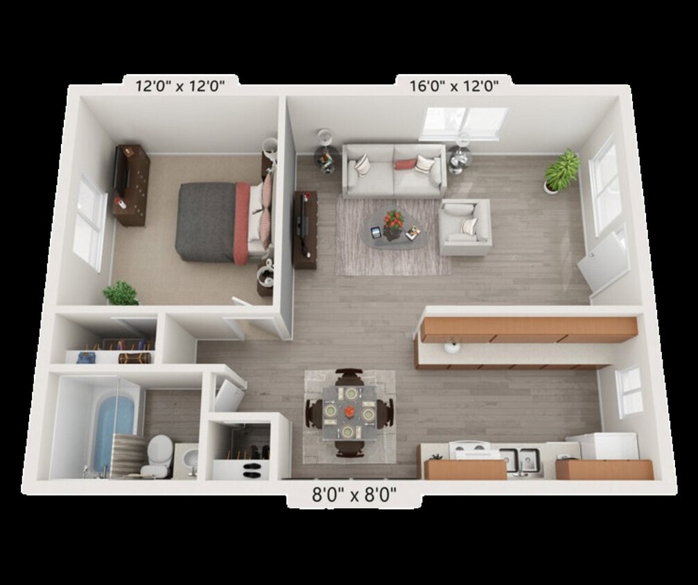 One Bedroom - 2 Bedroom 1 Bathroom