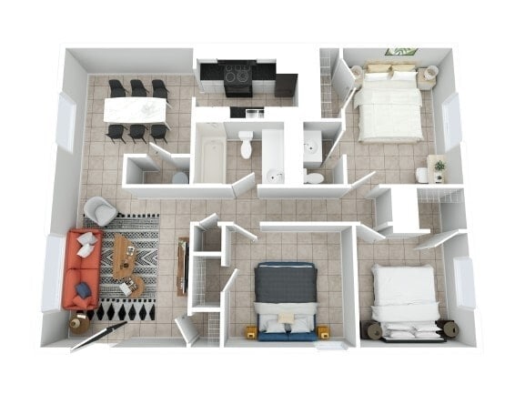 3 Bed, 1.5 Bath - 3BR - 1.5BTH