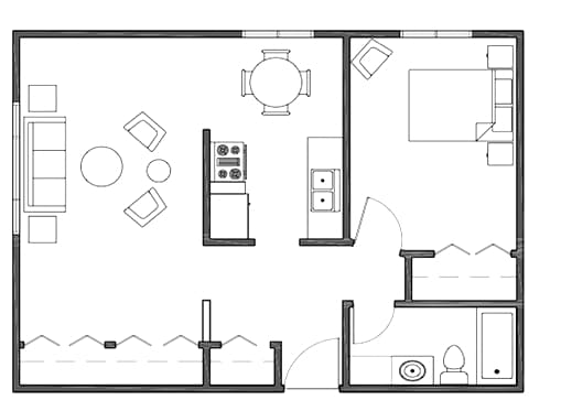 1BR/1BA - Small 1-Bedroom Apartment