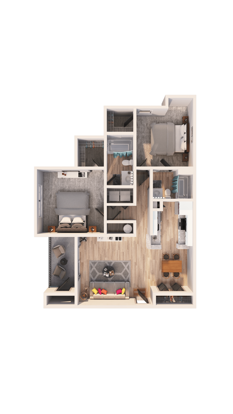Floor Plan - Deluxe Two Bedroom